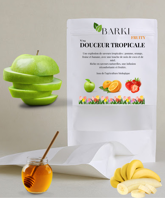 N°04 : DOUCEUR TROPICALE - Pomme - Orange - Fraise - Banane