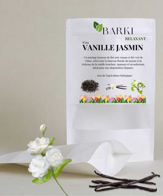 N°03 : VANILLE JASMIN - Thé noir Assam - Fleur de jasmin - Vanille Bourbon