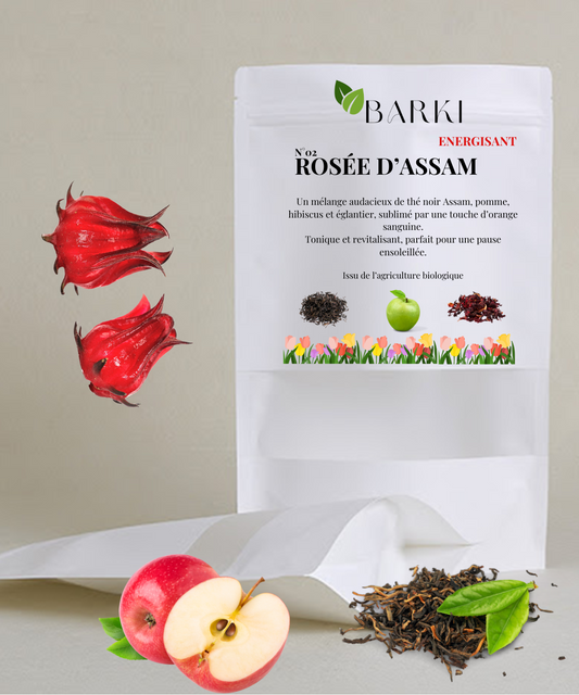 N°02 : ROSÉE D'ASSAM - Thé noir Assam - Pomme - Hibiscus